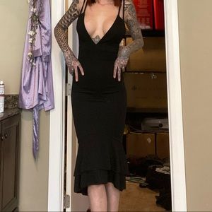 Boohoo midi low cut mermaid style dress